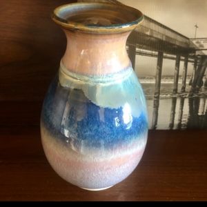 Hand Made Speckled Glazed Pottery Vase Vessel